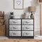 Sorbus 6 Drawers Dresser- Storage Unit with Steel Frame, Wood Top, Fabric Bins - for Bedroom, Closet, Office and more